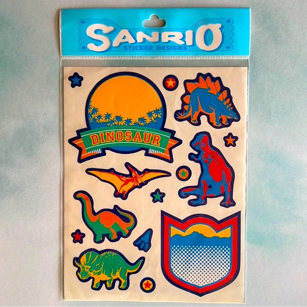 1994 Sanrio Stickers Dinosaur Create-a-Scene unopened pack New SEALED